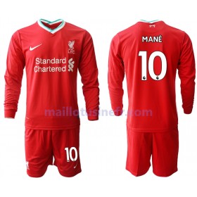 Maillot de Foot Liverpool Sadio Mane 10 Domicile 2020-21 Manches Longues - Enfant